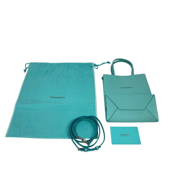 TIFFANY & Co. Cat Street Shoulder Tote Bag Blue - Picture 12 of 12